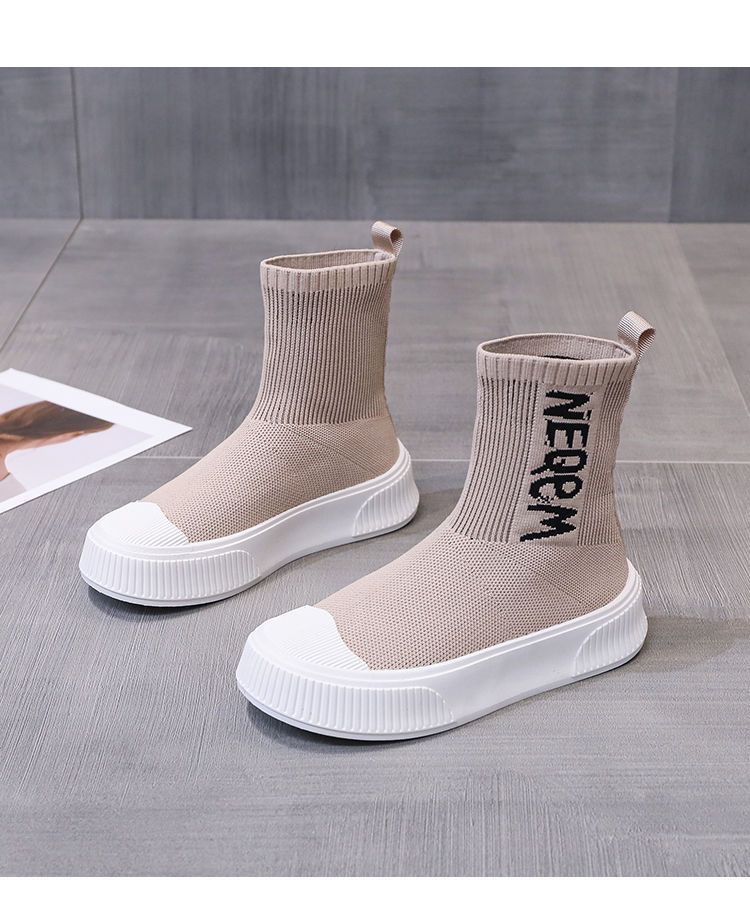 Damen modische Sockensneaker mit elastischem Schaft und modernem Design EB