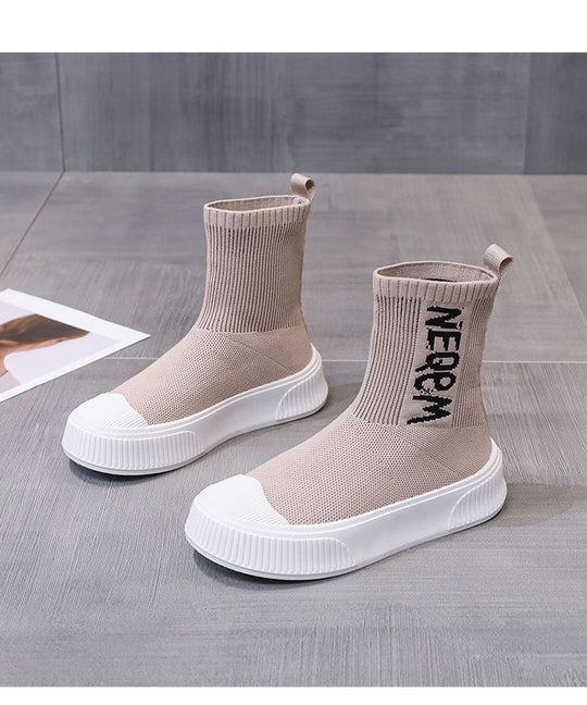 Damen modische Sockensneaker mit elastischem Schaft und modernem Design EB