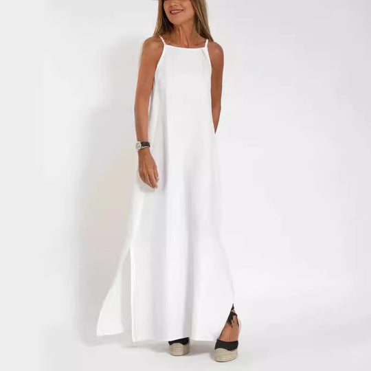 Damen Maxi-Kleid mit elegantem Schnitt und feinen Trägern EB