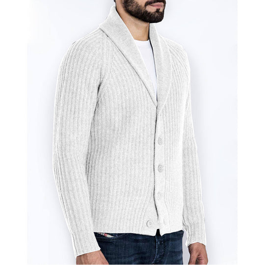 Herren Strickjacke mit modernem Schalkragen EB