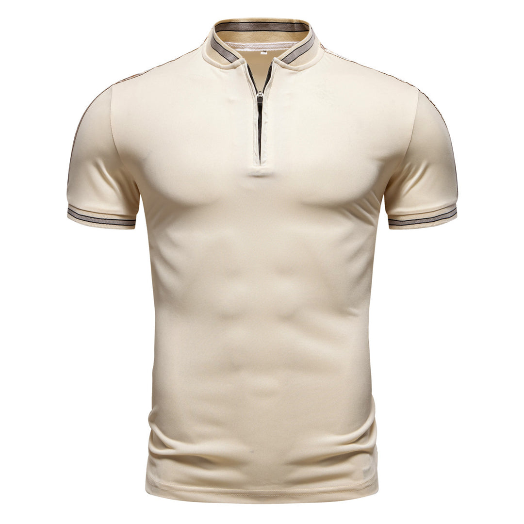 Herren Poloshirt mit hochwertigem Stehkragen und praktischem Reißverschluss EB