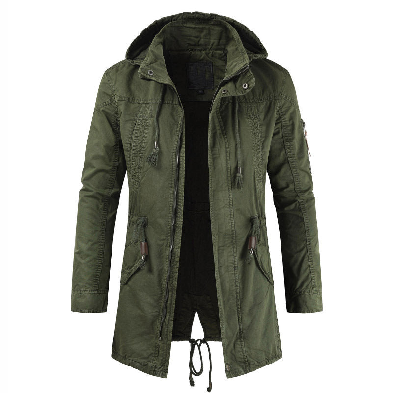 Herren Funktionsjacke mit praktischem Reißverschluss und verstellbarer Kapuze EB
