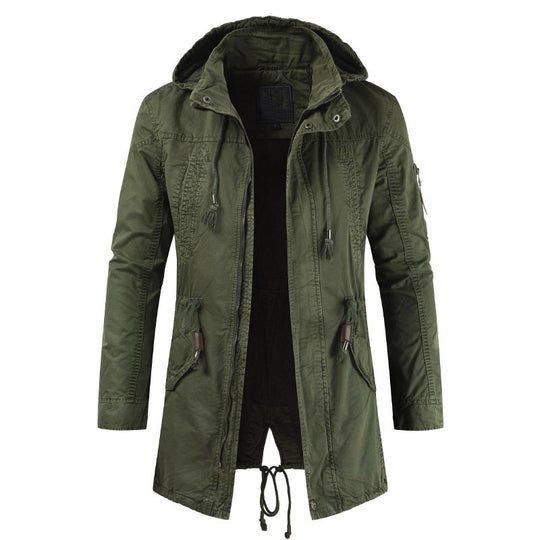 Herren Funktionsjacke mit praktischem Reißverschluss und verstellbarer Kapuze EB