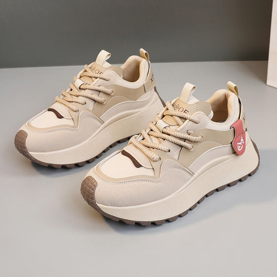 Damen Sportliche Chunky Sneakers mit dämpfender Sohle und atmungsaktivem Obermaterial EB