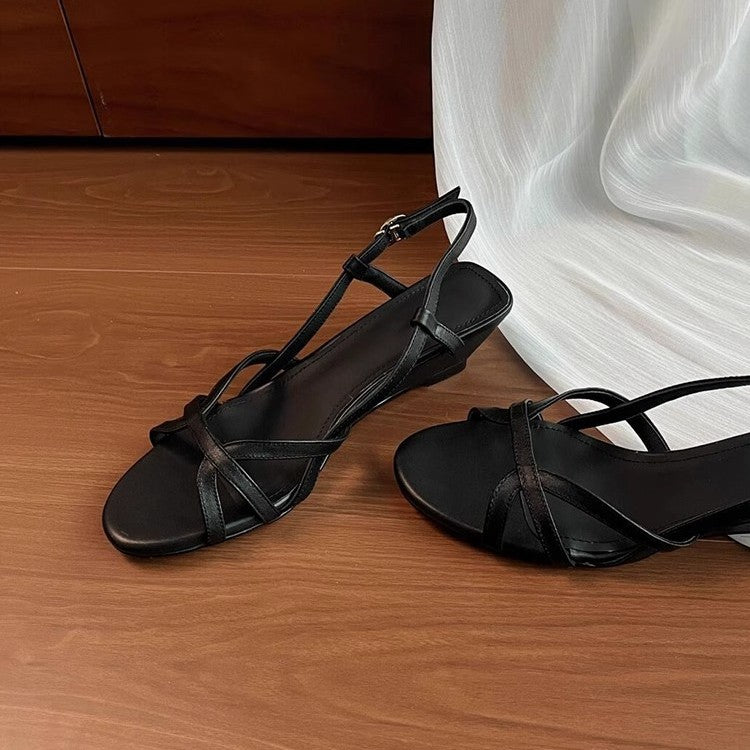 Damen elegante Sling-Pantoletten mit modischem Riemen und komfortabler Sohle EB