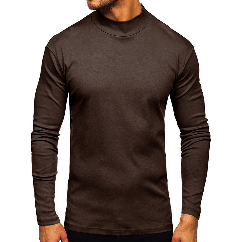 Herren Langarmshirt mit Stehkragen aus hochwertigem Material EB