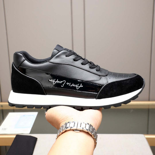 Damen Sportliche Sneakers mit hochwertiger Leder-Oberfläche und rutschfester Sohle EB