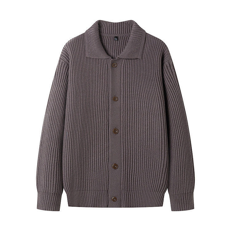 Herren Strickjacke mit sportlichem Design und modischem Schalkragen EB