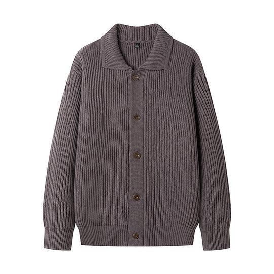 Herren Strickjacke mit sportlichem Design und modischem Schalkragen EB