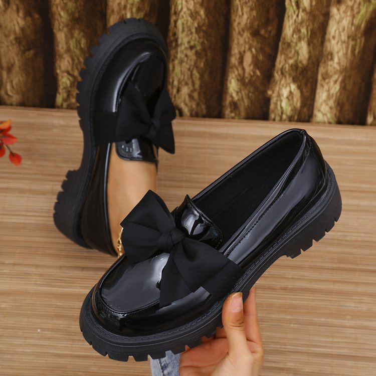 Damen modische Ballerinas mit großen Schleifen EB