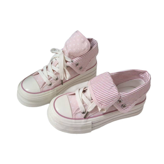 Damen Lässige Sneakers mit abnehmbaren Kragen und einzigartigem Sternenmuster EB