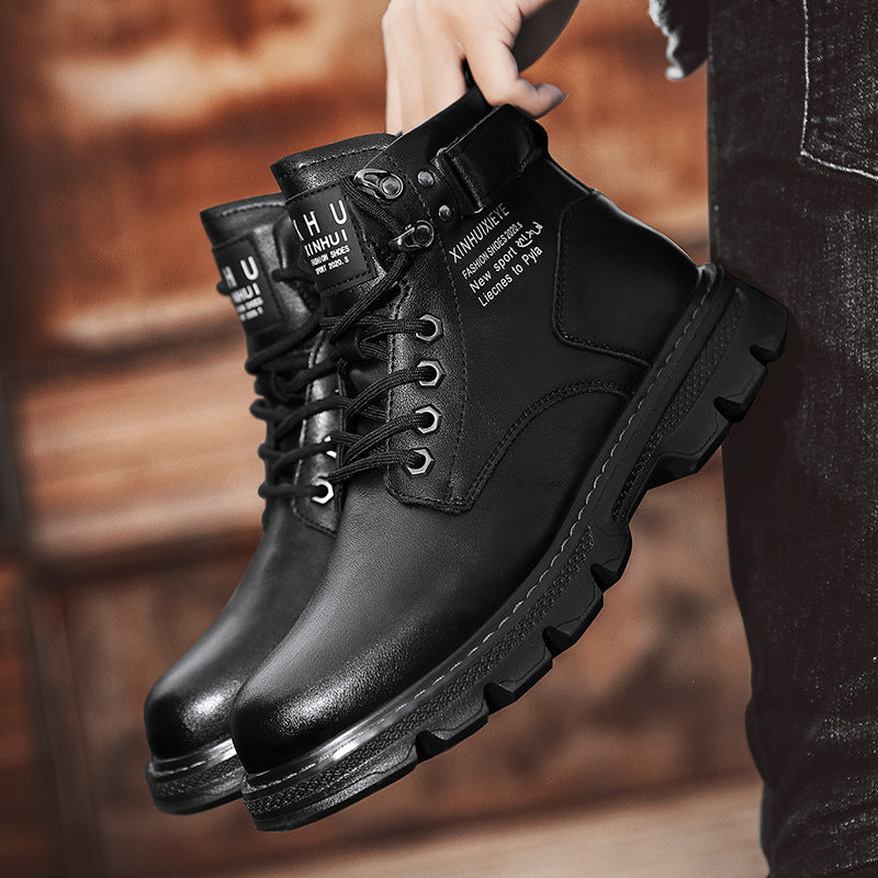 Herren robuste Schnürstiefel mit dämpfender Sohle EB
