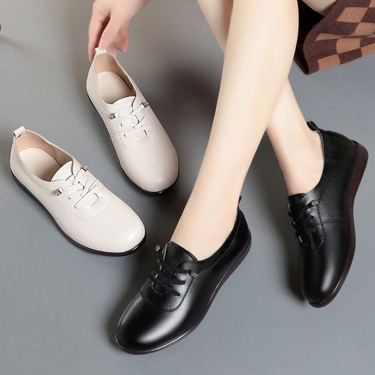 Damen Komfortable Schnürschuhe aus hochwertigem Leder mit atmungsaktivem Design EB
