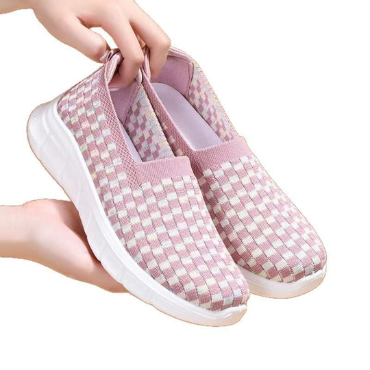 Damen Slip-On Sneakers mit flexiblem Strickdesign EB