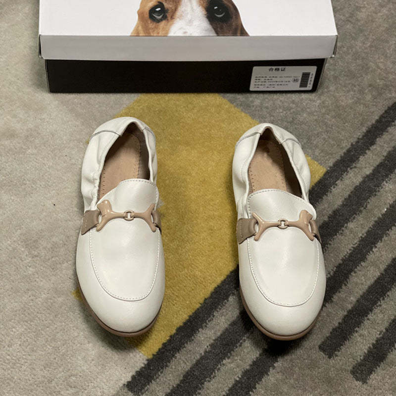 Damen Mokassins mit modischem Schnallen-Detail EB