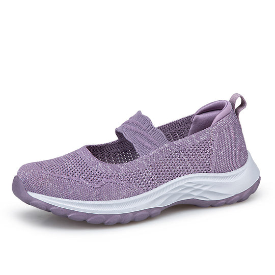 Damen Atmungsaktive Sport-Sneaker mit elastischem Riemen EB