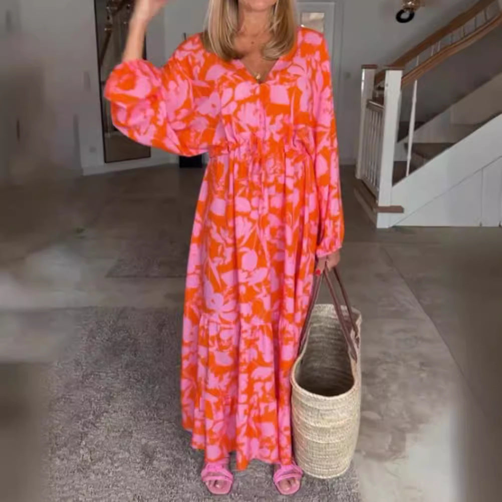 Damen Maxikleid mit raffiniertem Schnitt und eleganten Details Heidi-Mode