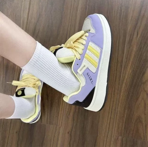 Damen sportliche Sneakers mit luftiger Mesh-Oberfläche und dämpfender Sohle EB
