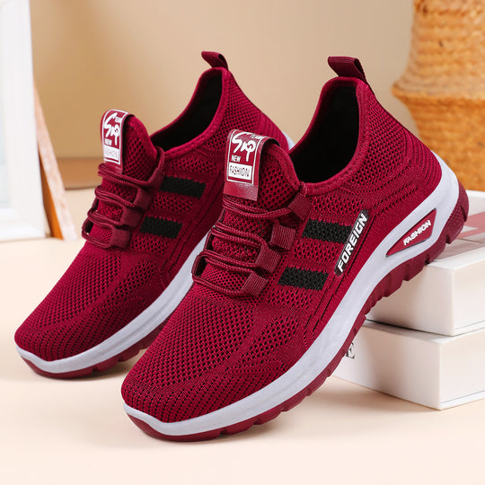 Damen Atmungsaktive Sport-Sneaker mit elastischem Schnürsystem EB