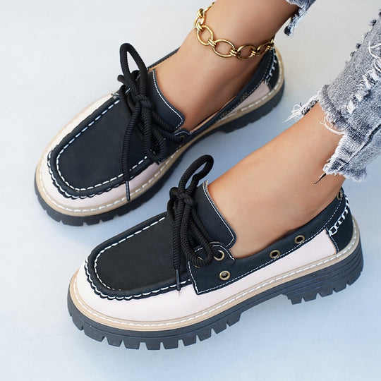Damen lässige Schnürschuhe mit robustem Profil EB