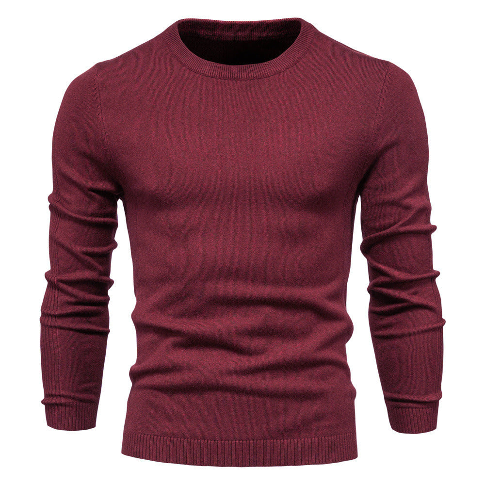 Herren Rundhals Pullover aus hochwertiger Baumwolle EB