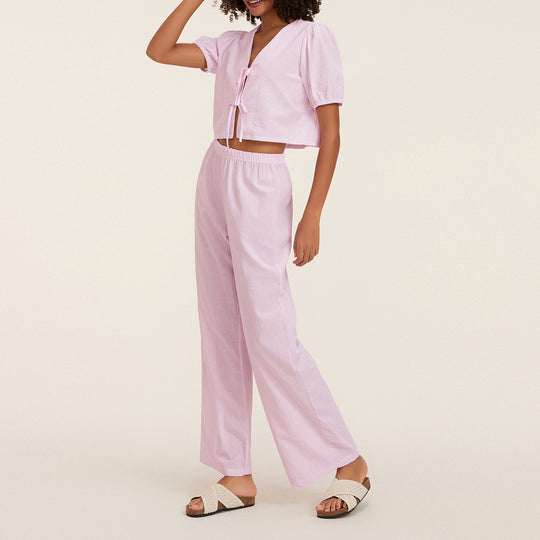 Damen luftiges Sommer-Jumpsuit mit Raffung EB