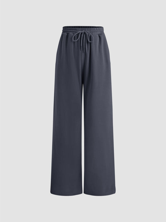 Damen weite Jersey-Hose mit elastischem Bund und Kordelzug EB