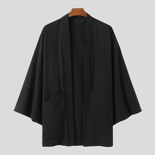 Damen Kimono-Jacke mit modernen Schnitt und praktischen Taschen EB