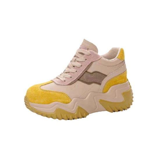Damen Chunky Sneakers mit ergonomischer Sohle und modischen Akzenten EB