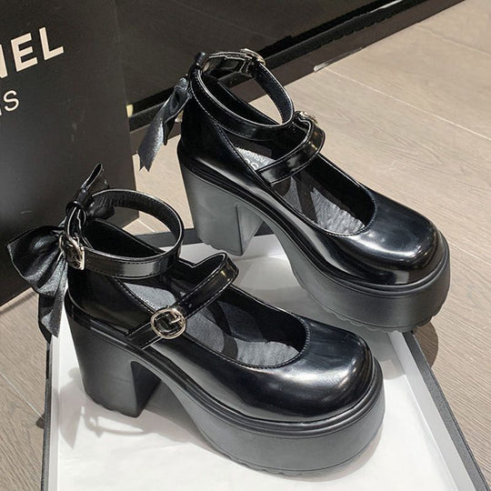 Damen Modische Plateau-Sandalen mit Schleifen-Detail EB