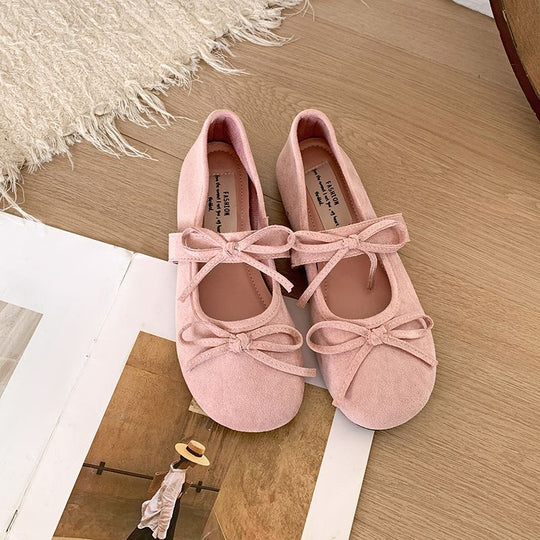 Damen Ballerinas mit modischem Schleifen-Design und weicher Sohle EB