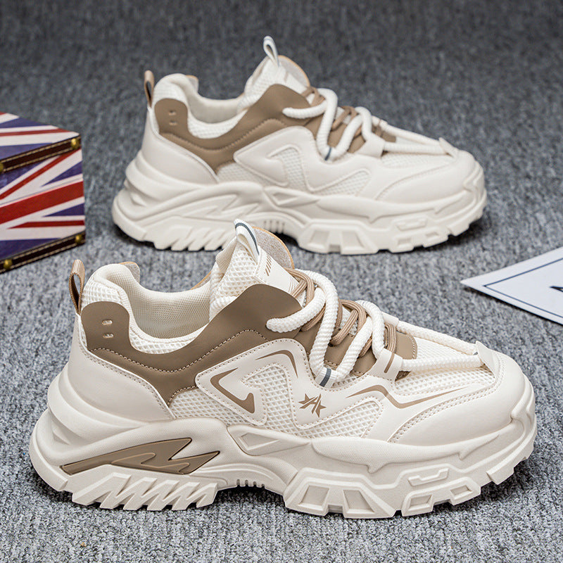 Damen Sportliche Chunky Sneakers mit stabiler Laufsohle und atmungsaktiver Netzstruktur EB