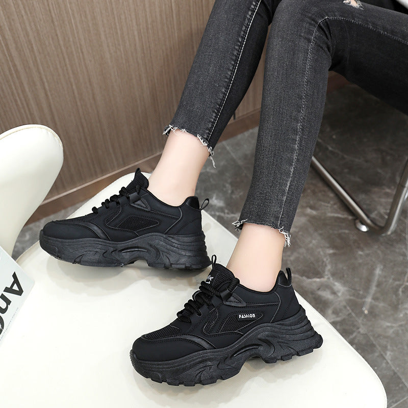 Damen Chunky Sneakers mit atmungsaktiver Mesh-Oberfläche und griffiger Laufsohle EB