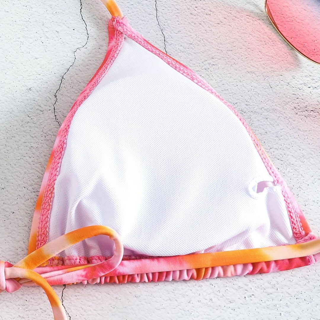 Damen Triangel-Bikini Set mit Wickelrock EB
