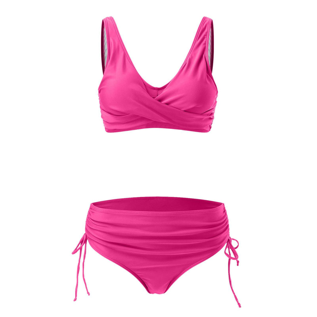 Damen Hochwertiges Wickel-Bikini-Set mit regulierbarem Höschen EB