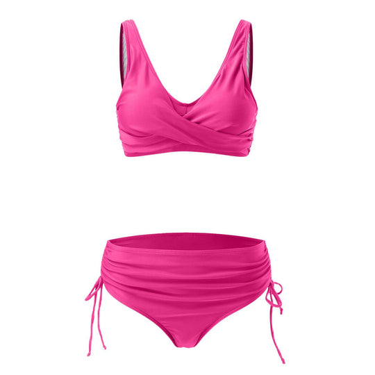 Damen Hochwertiges Wickel-Bikini-Set mit regulierbarem Höschen EB