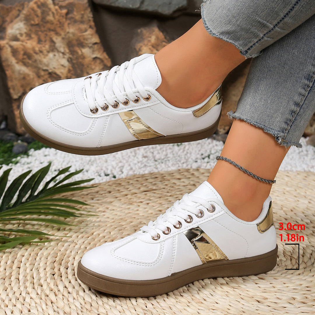 Damen Sneakers mit glänzenden Akzenten und bequemem Fußbett EB