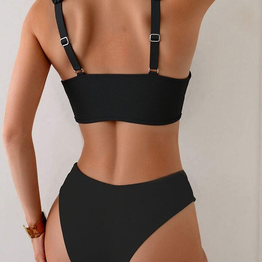 Damen Crop-Bikini-Set mit breiten Trägern EB