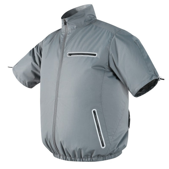 Unisex nan kurzärmlige Kühljacke mit rückseitigen Lüftern, Reißverschlusstaschen und elastischem Saum R&B