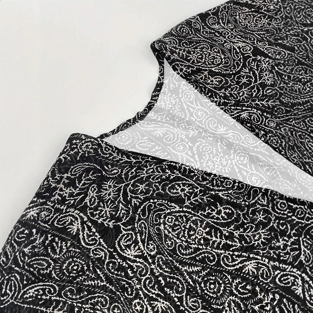 Damen Kimono-Jacke mit trendigem Muster und lockerem Schnitt EB