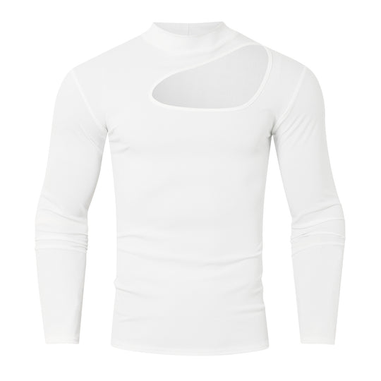 Herren Langarm Funktions-T-Shirt mit innovativem Ausschnitt und atmungsaktiven Eigenschaften EB