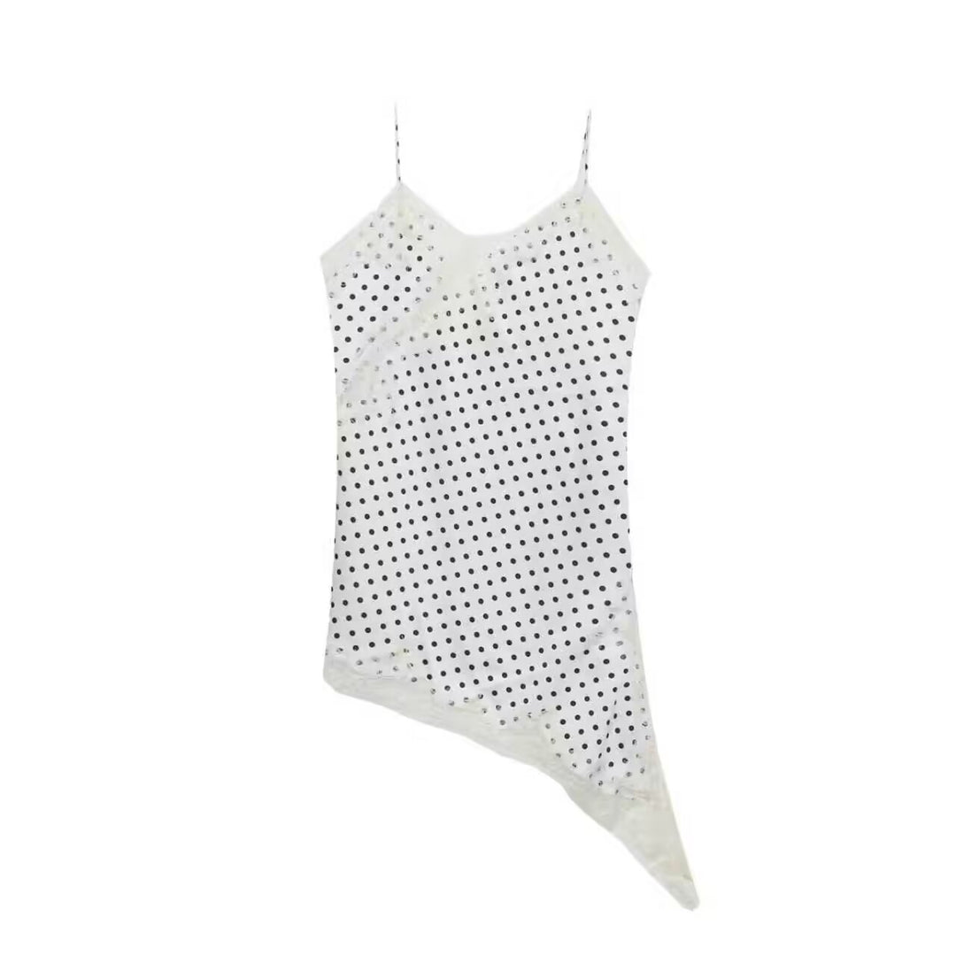 Damen asymmetrisches Spaghetti-Top EB