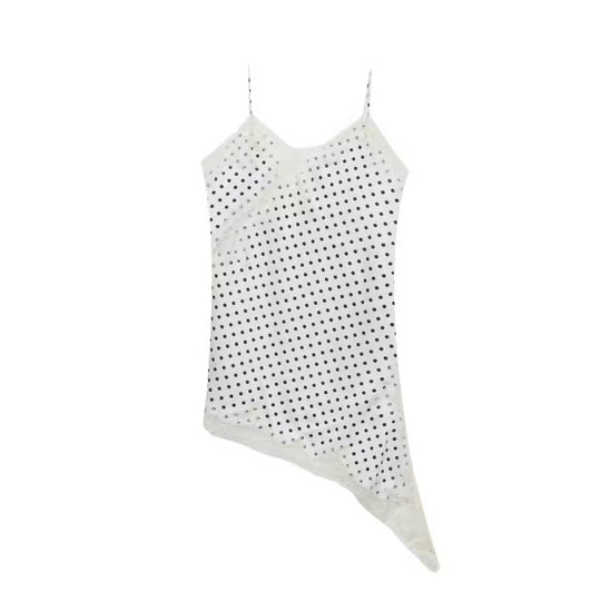 Damen asymmetrisches Spaghetti-Top EB