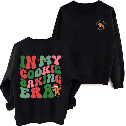 Damen lässiger Pullover mit weihnachtlichem Motiv EB