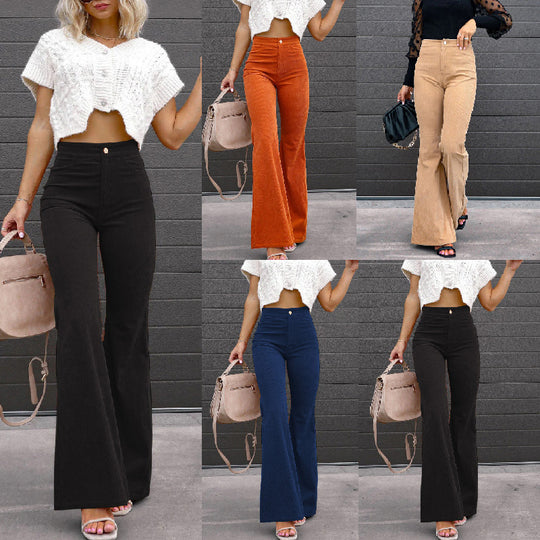 Damen Flared Jeans mit hohem Bund und tailliertem Schnitt EB