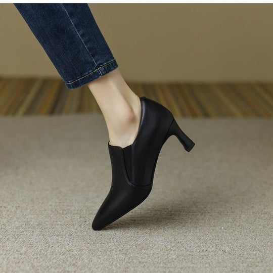 Damen elegantes Mid-Heel Stiefelette EB
