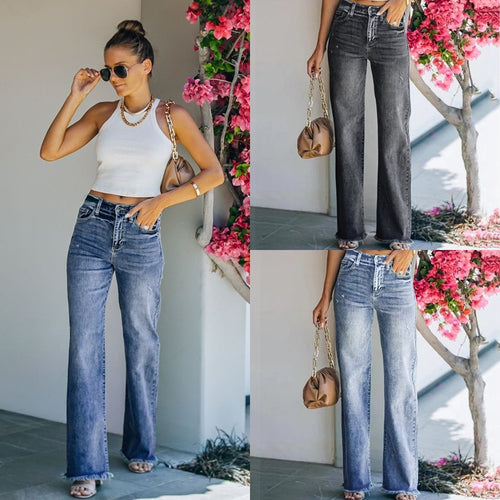 Damen High-Waist Jeans im lässigen Schnitt EB