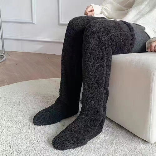 Damen Extra warme Knielange Fleece-Stulpen EB