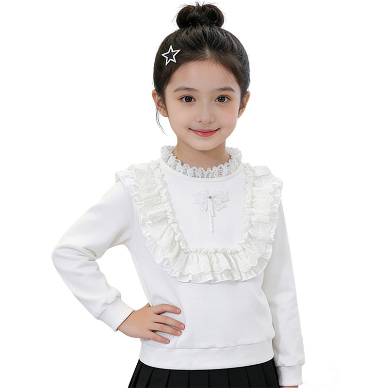 Mädchen Sweatshirt mit Rüschendetails EB