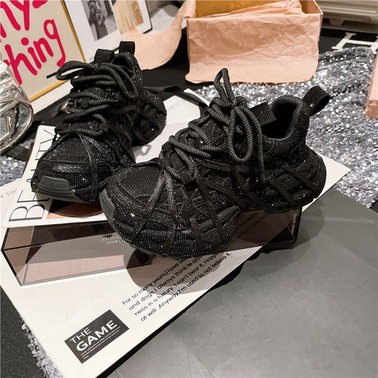 Damen modische Sneakers mit innovativem Textil-Design EB